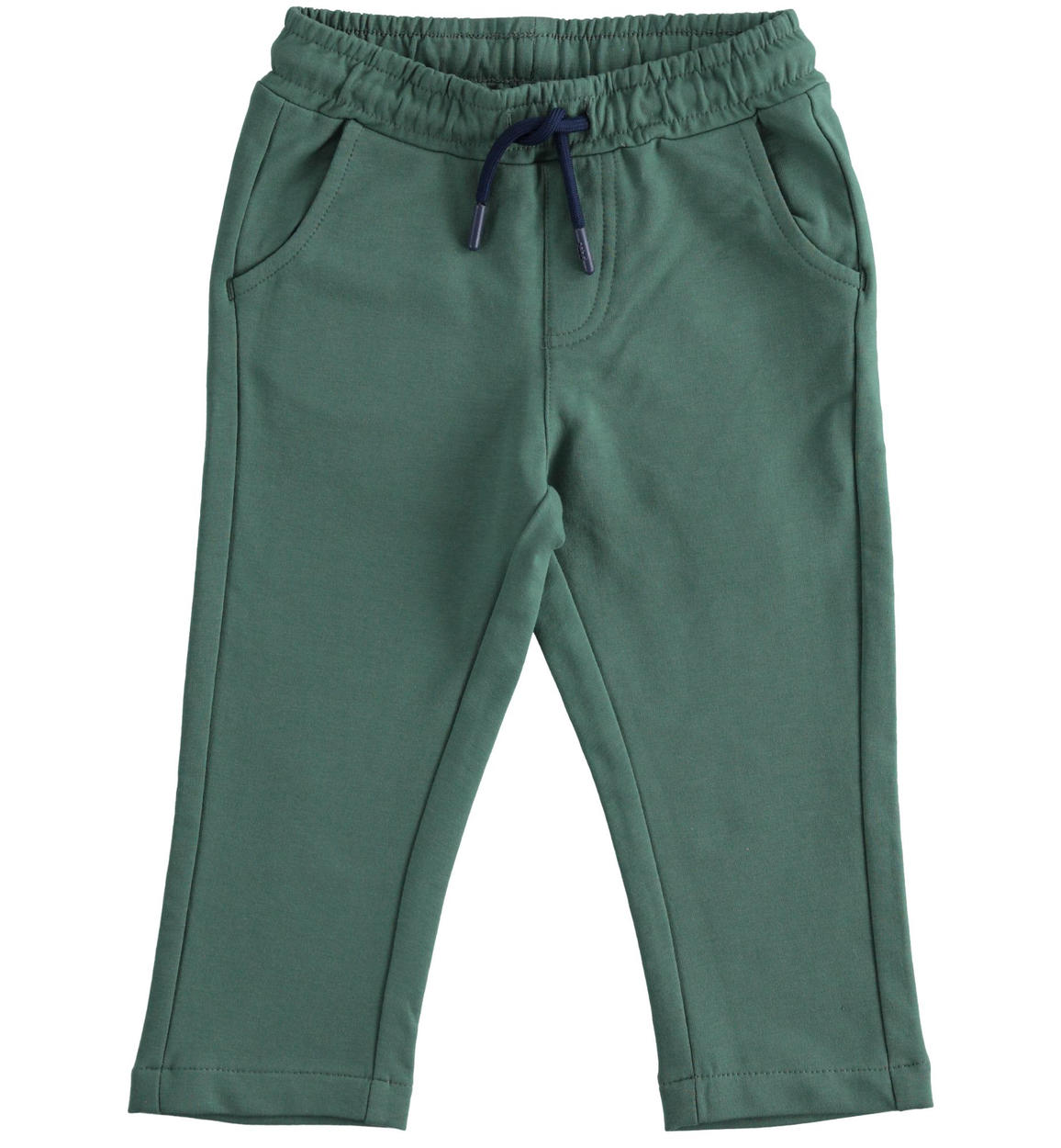 Pantalone in felpa stretch di cotone VERDE Sarabanda