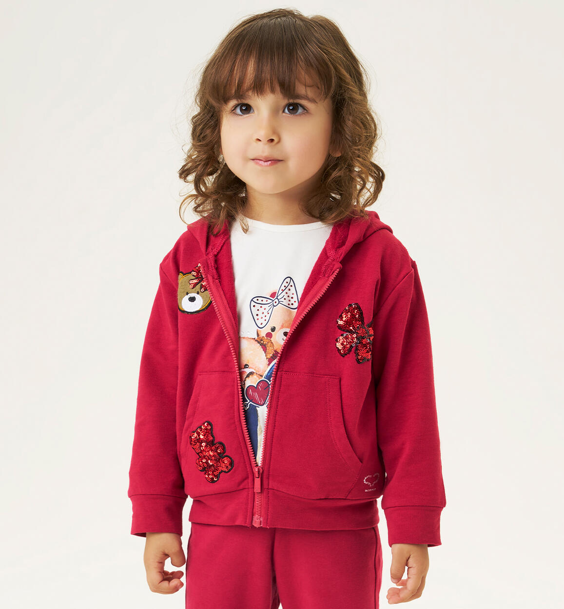 Sweatshirt with bears for girls RED Sarabanda