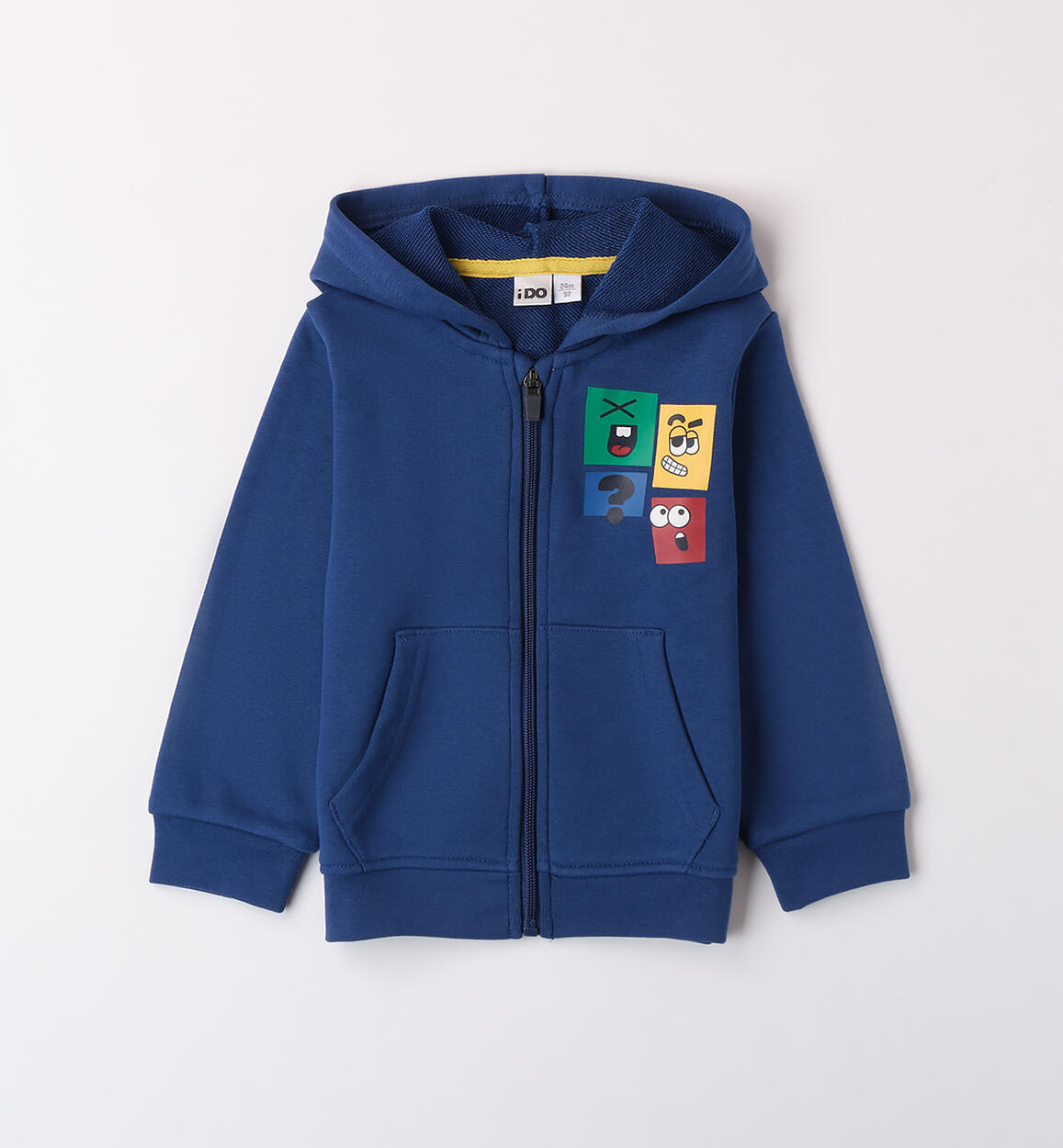 Felpa bambino con cappuccio BLU iDO