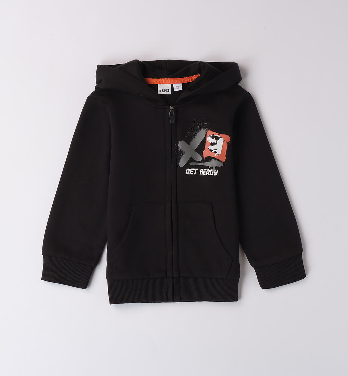 Felpa con cappuccio bambino NERO iDO