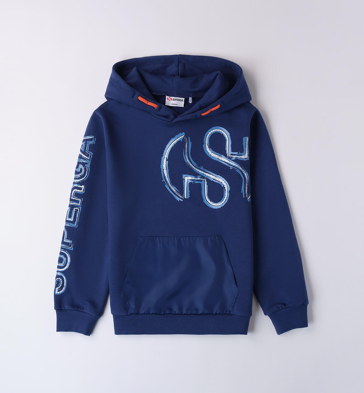 Felpa con cappuccio Superga BLU SUPERGA
