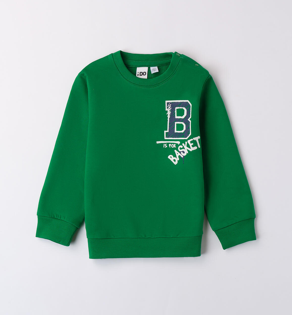 Felpa girocollo bambino VERDE iDO