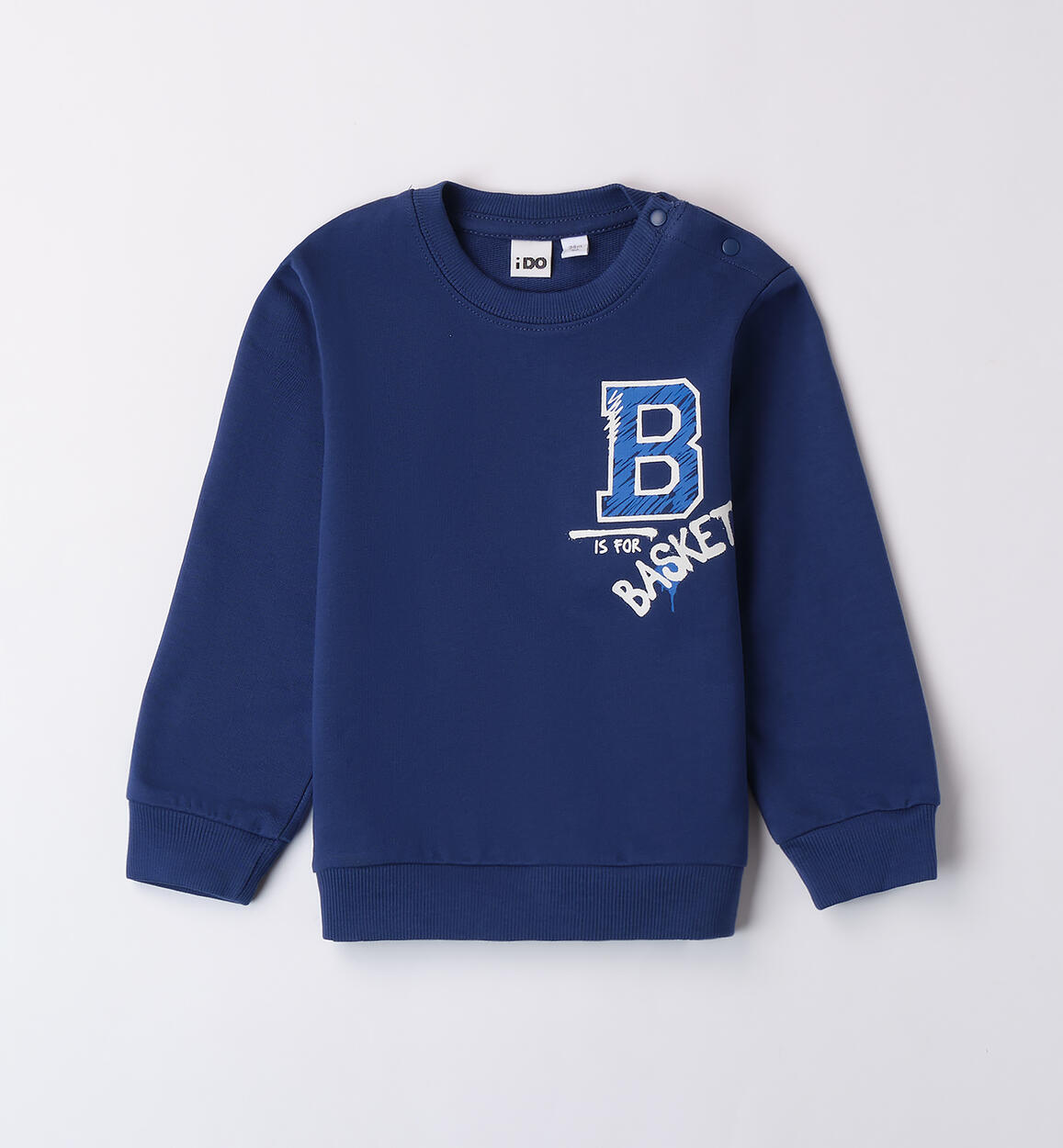 Felpa girocollo bambino BLU iDO