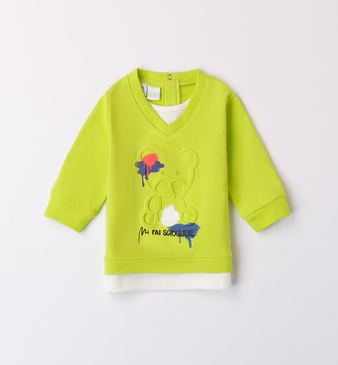 Felpa per bimbo neonato VERDE iDO