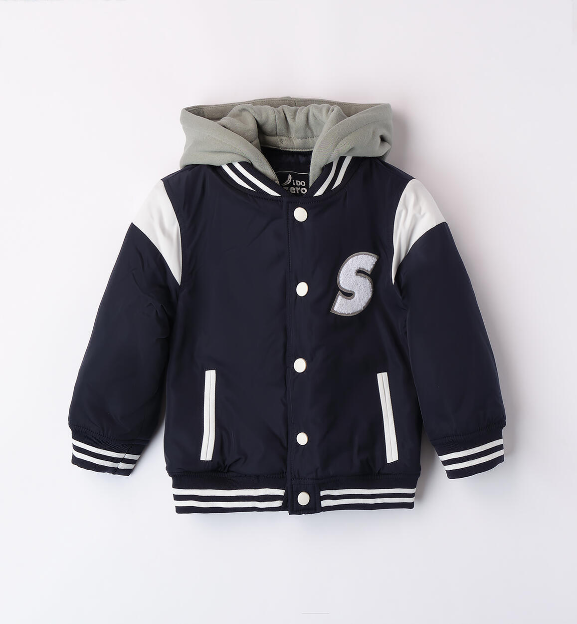 Giubbotto bambino con cappuccio BLU iDO