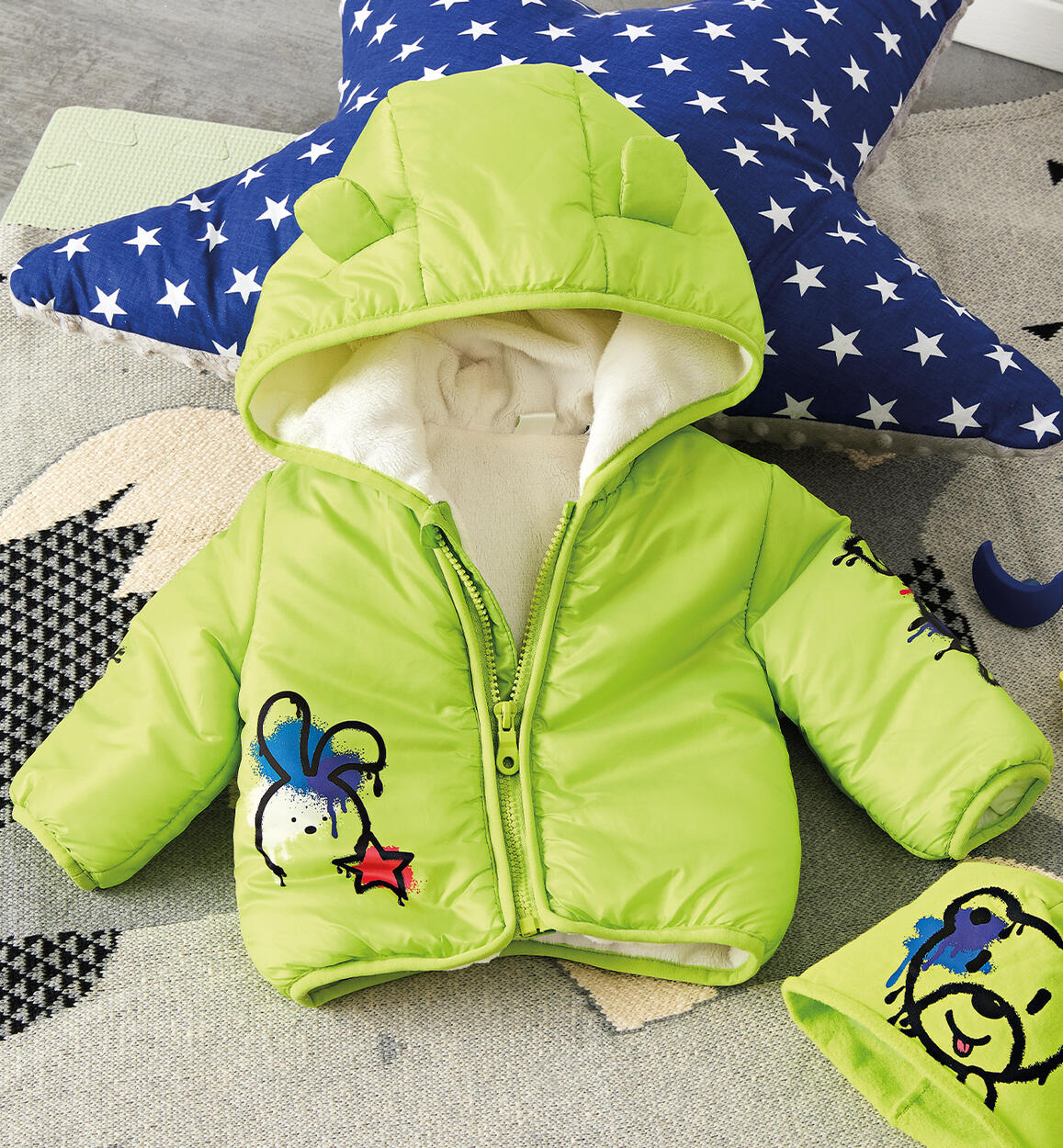 Giubbotto invernale neonato VERDE iDO