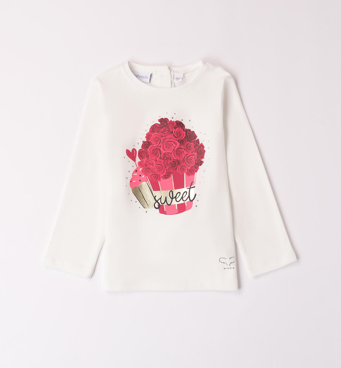 T-shirt with print for girls CREAM Sarabanda