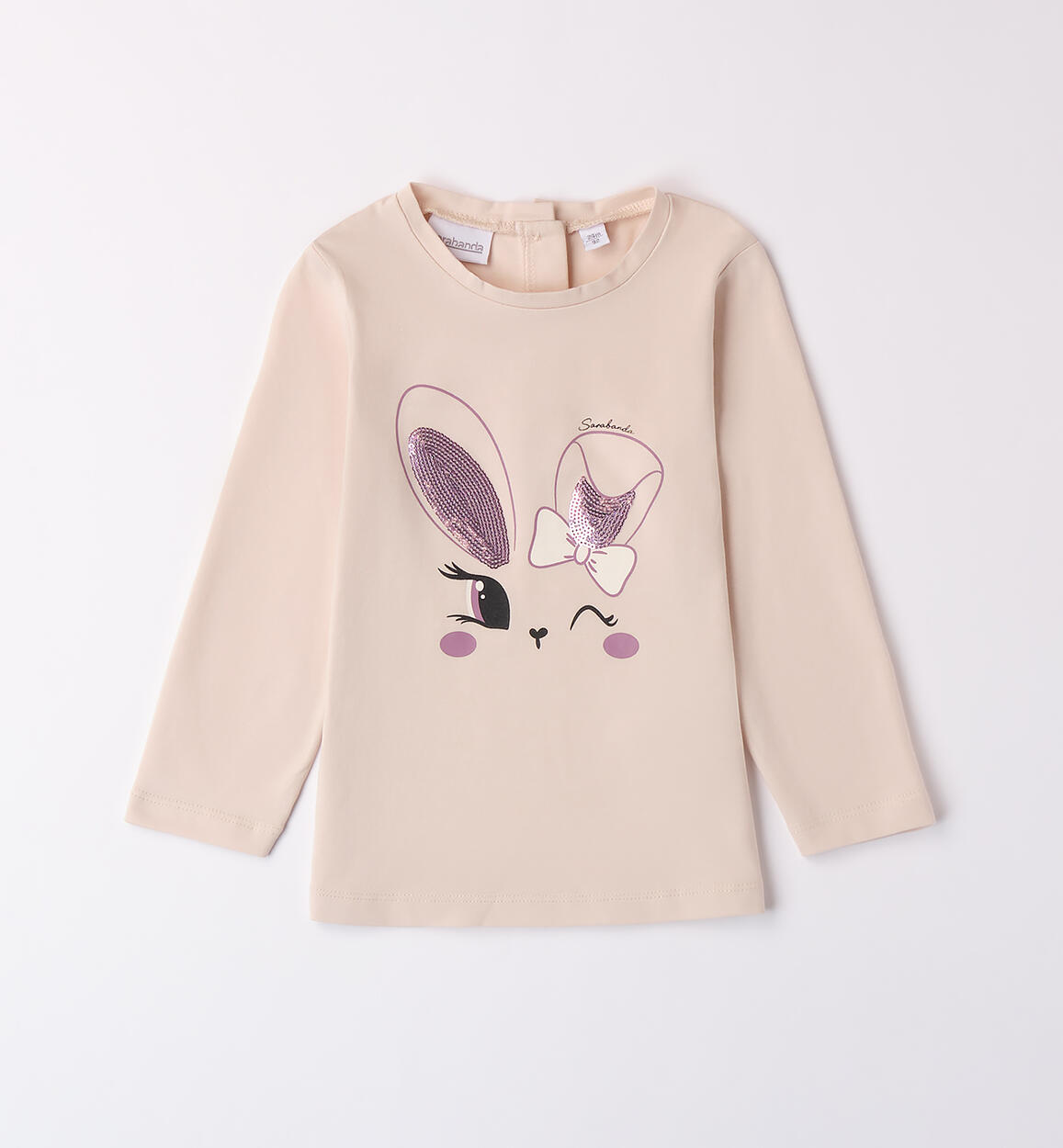 T-shirt with bunny for girls BEIGE Sarabanda