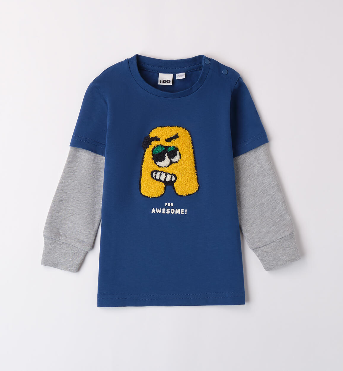 Maglietta bambino doppia manica BLU iDO