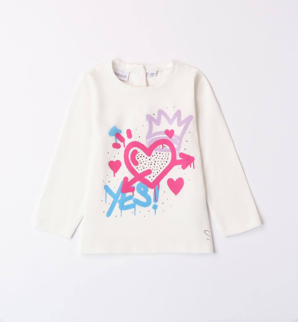 T-shirt with prints for girls CREAM Sarabanda