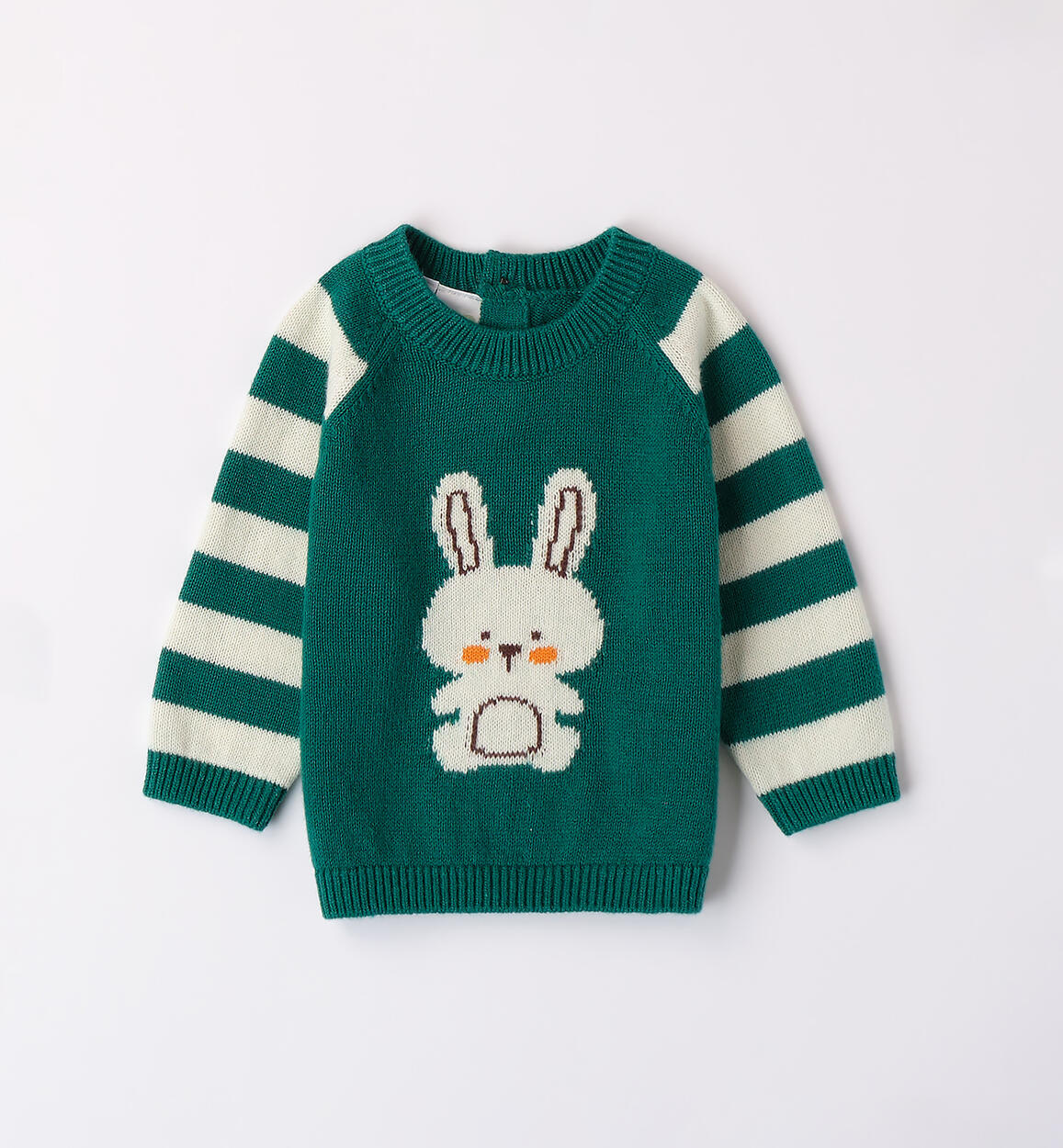 Maglione neonato coniglietto VERDE iDO