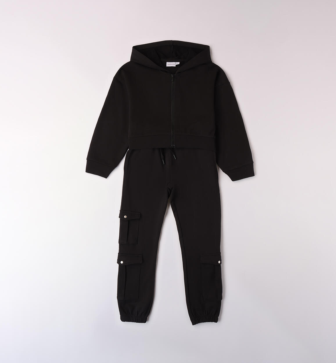 100% cotton tracksuit for girls BLACK Sarabanda