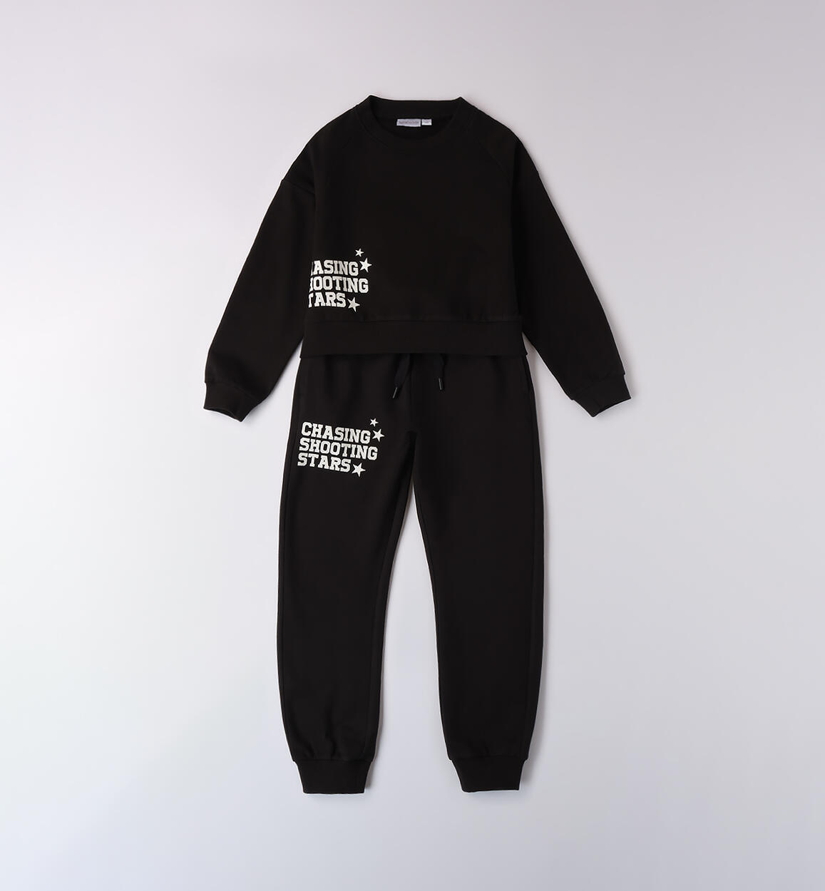 Tracksuit with prints for girls BLACK Sarabanda