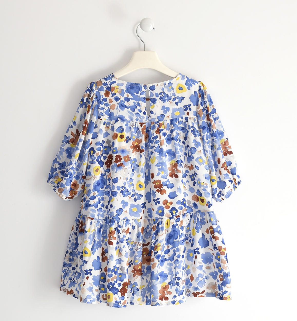 Mini abito fantasia 100% viscosa per bambina PANNA-MULTICOLOR-6SR6 - 2680421300