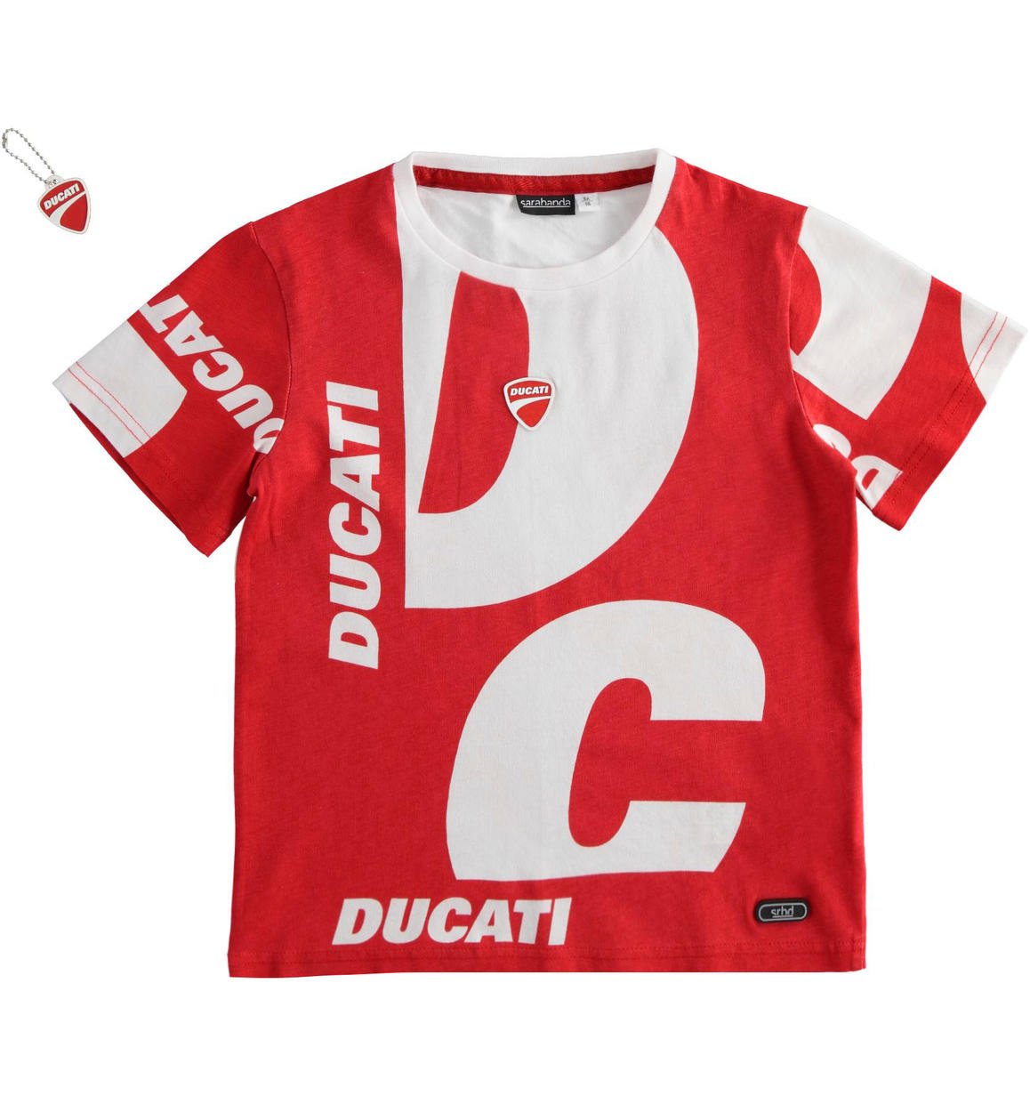 T-shirt per bambino stampa Sarabanda interpreta Ducati ROSSO Sarabanda