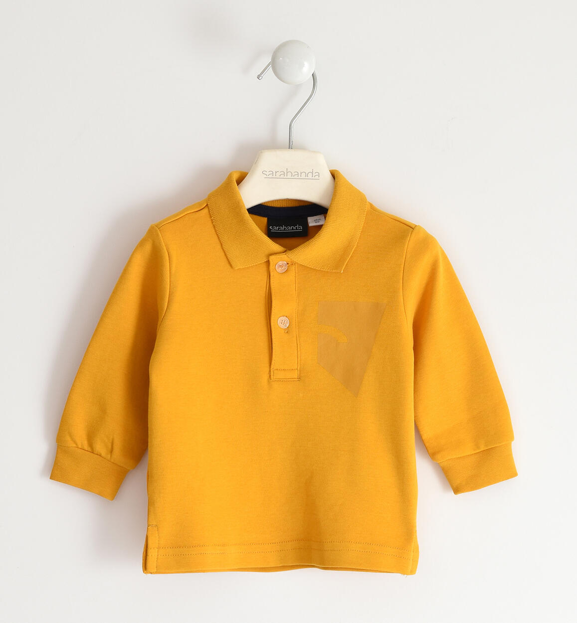 Polo bambino con manica lunga GIALLO Sarabanda