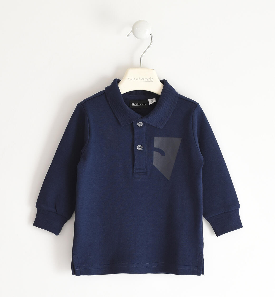 Polo bambino con manica lunga BLU Sarabanda