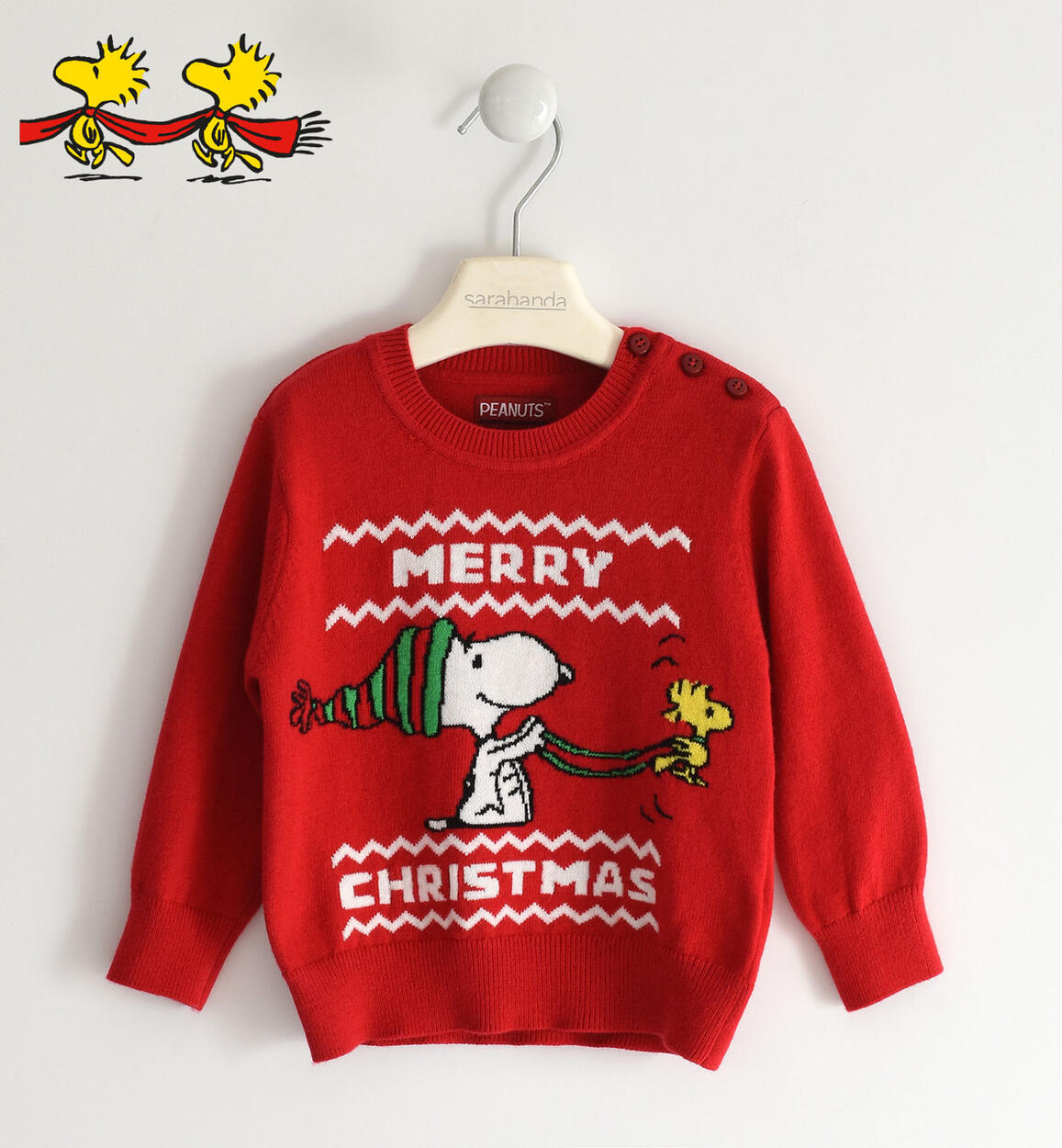 Maglione natalizio bambino Peanuts da 9 mesi a 8 anni Sarabanda