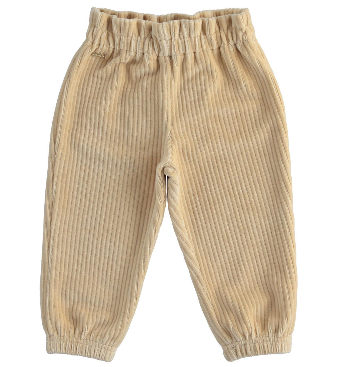 Pantalone bambina con vita arricciata BEIGE Sarabanda