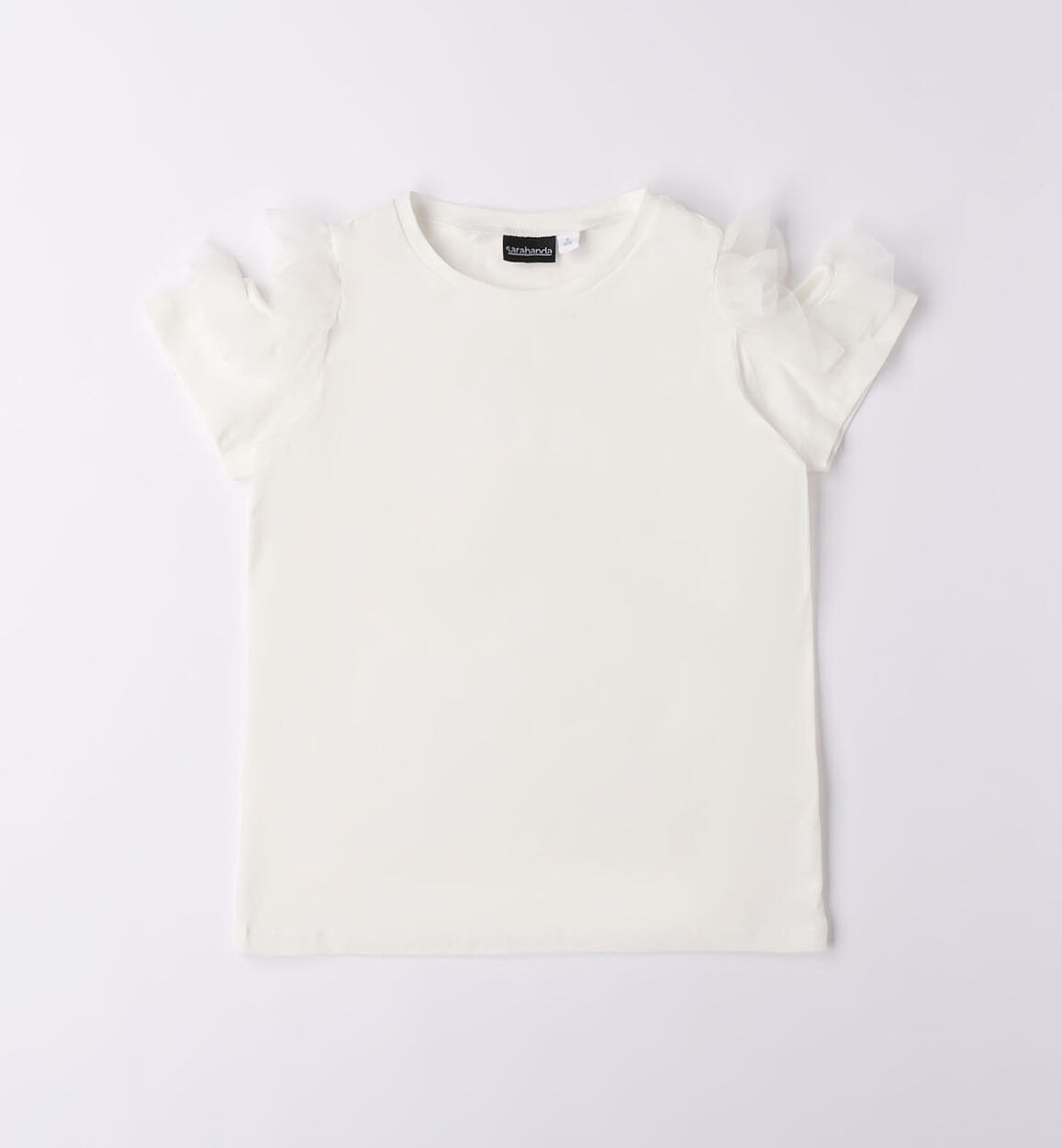 T-shirt con tulle ragazza PANNA Sarabanda