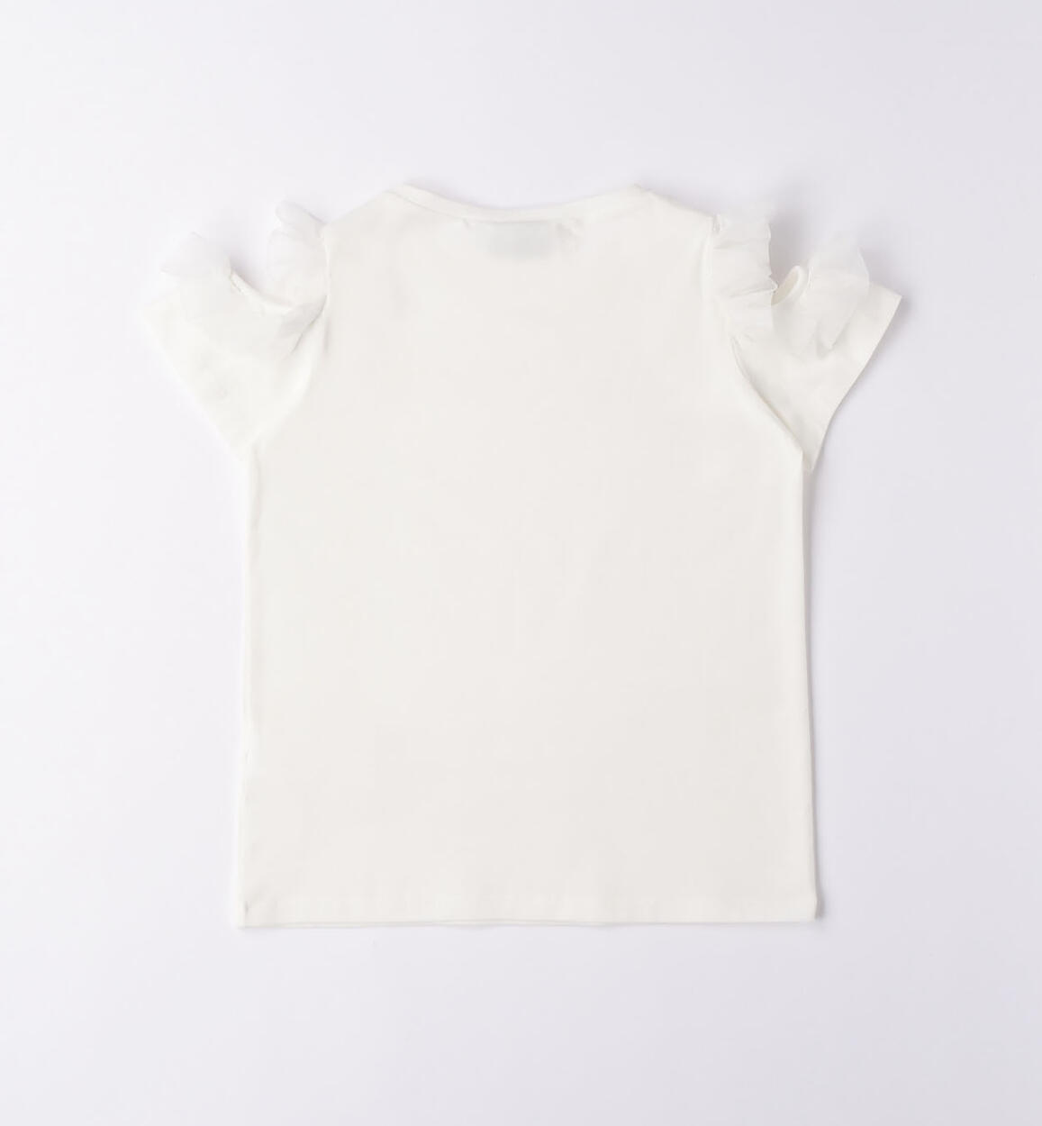 T-shirt con tulle ragazza PANNA-0112 - 2470643700