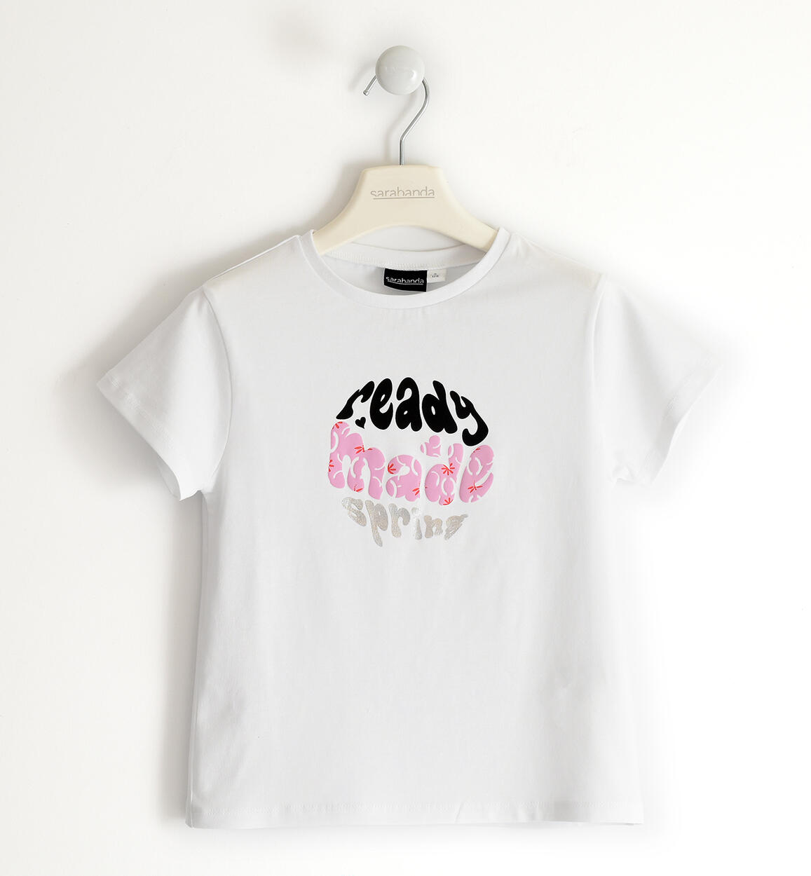T-shirt ragazza stampa colorata BIANCO-0113 - 2470644000