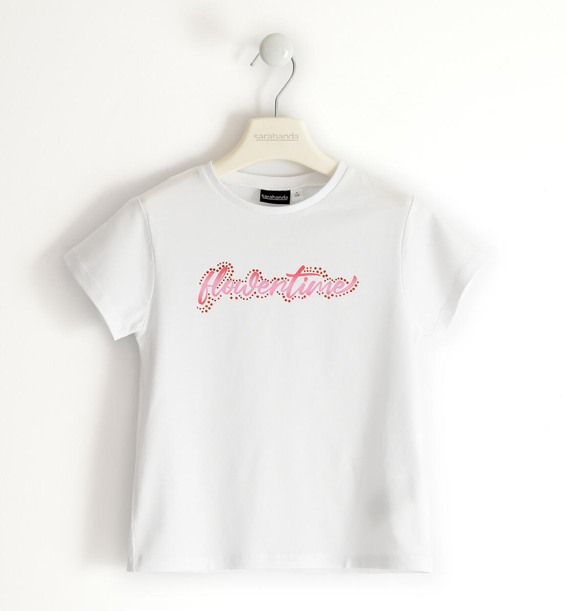 T-shirt ragazza stampa colorata BIANCO-ROSSO-8025 - 2470644000