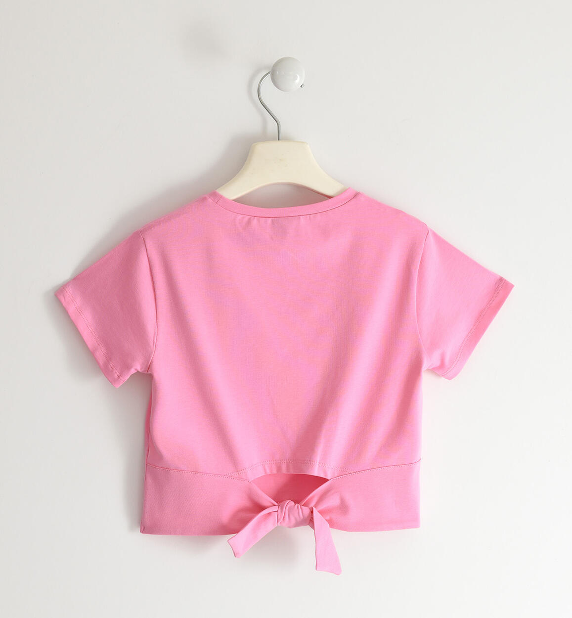 T-shirt con nodo ragazza ROSA-2414 - 2470644100
