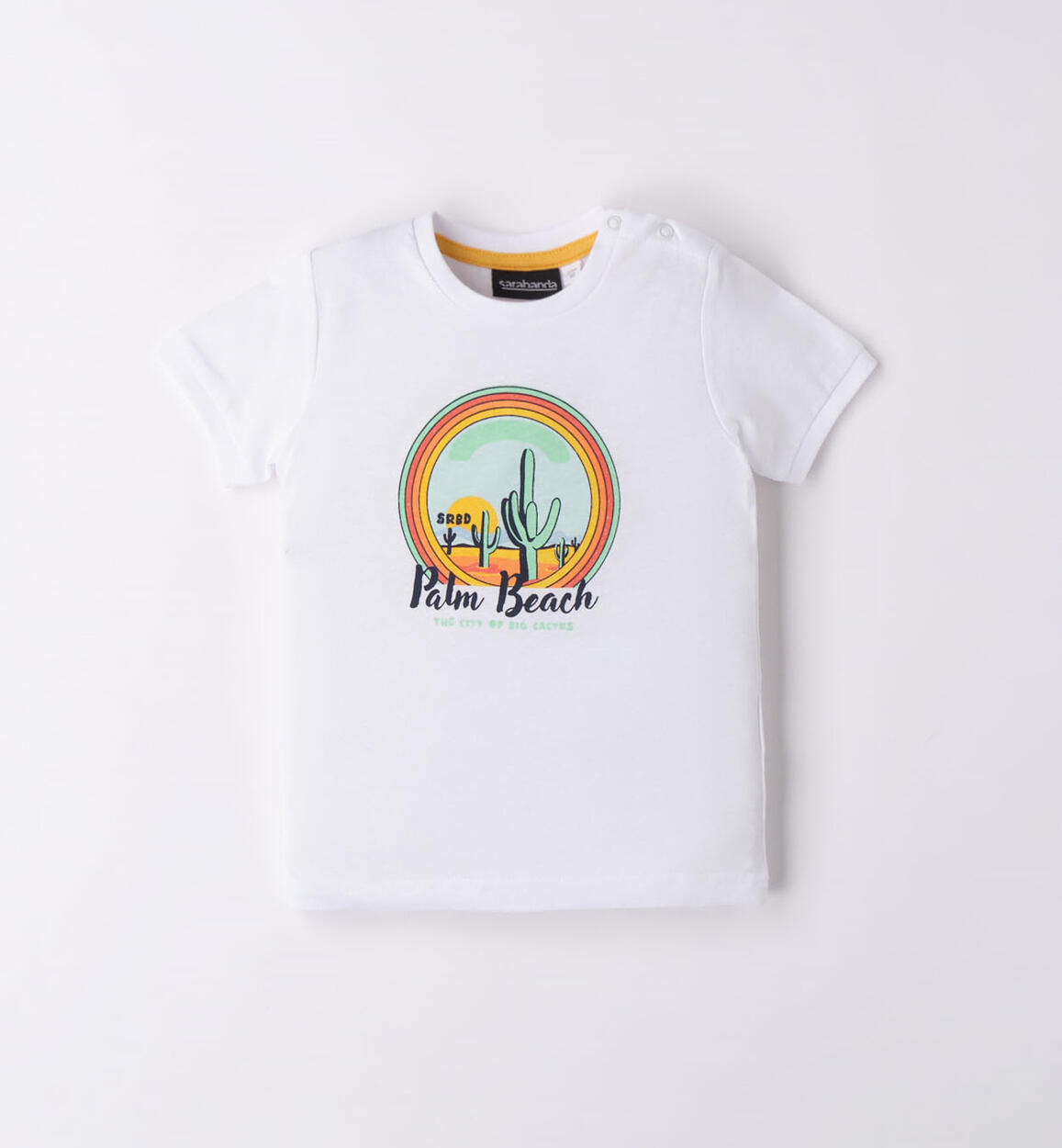 T-shirt 100% cotone per bambino BIANCO Sarabanda