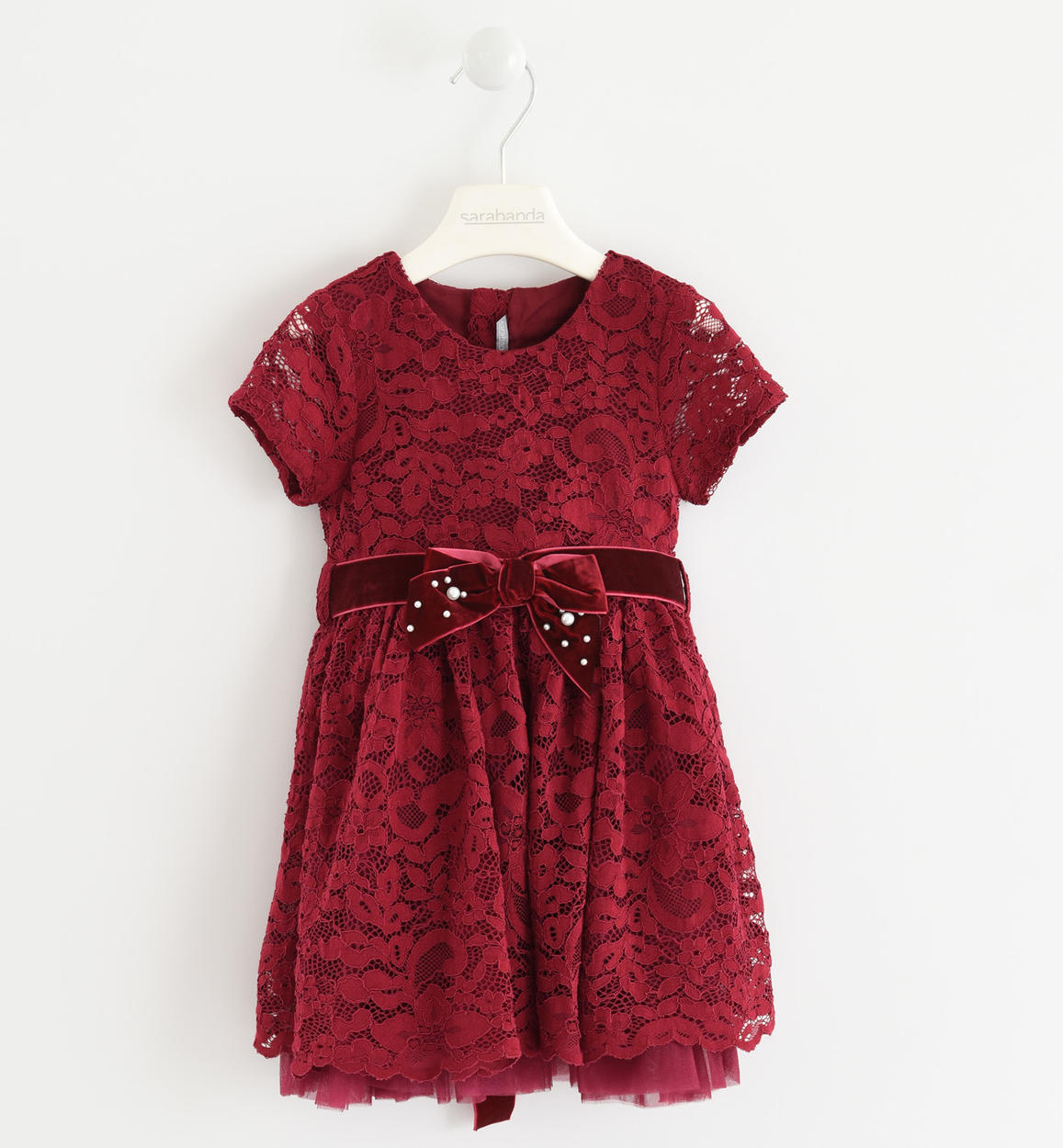 Abito in pizzo con cintura per bambina da 6 mesi a 7 anni Sarabanda - ABITI  - A/I - Bambina