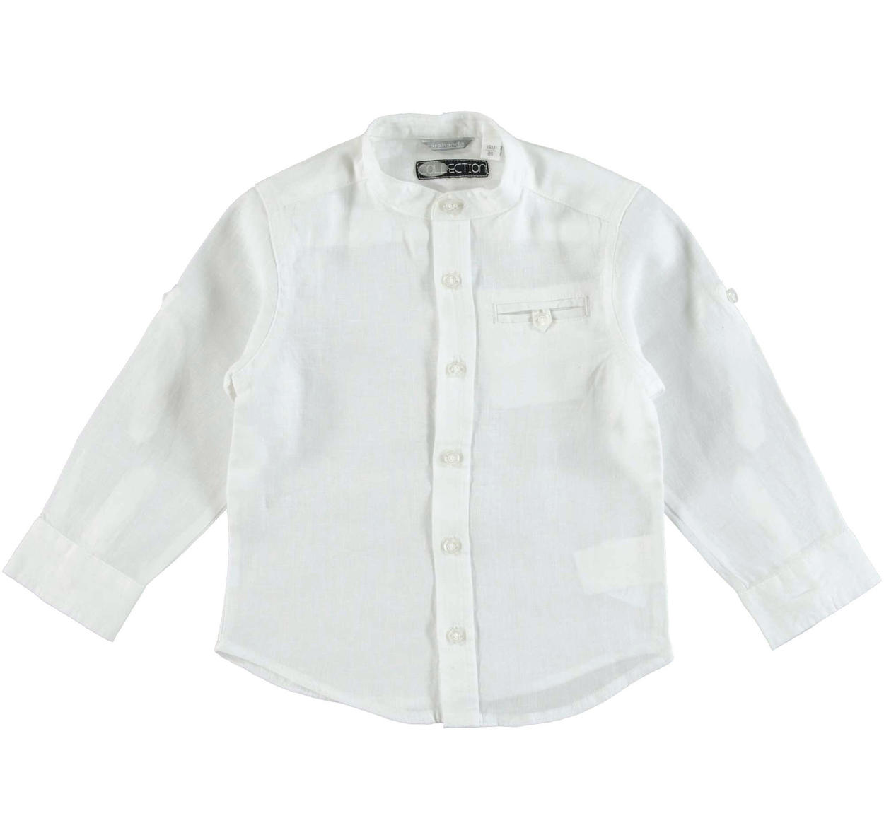 Camicia collo coreana bambino sale