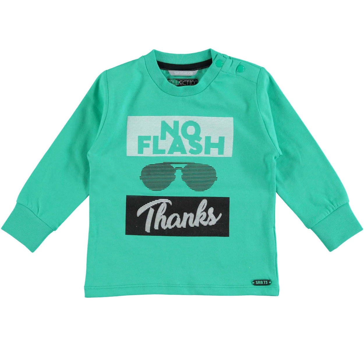 Maglietta verde bambino manica lunga sale
