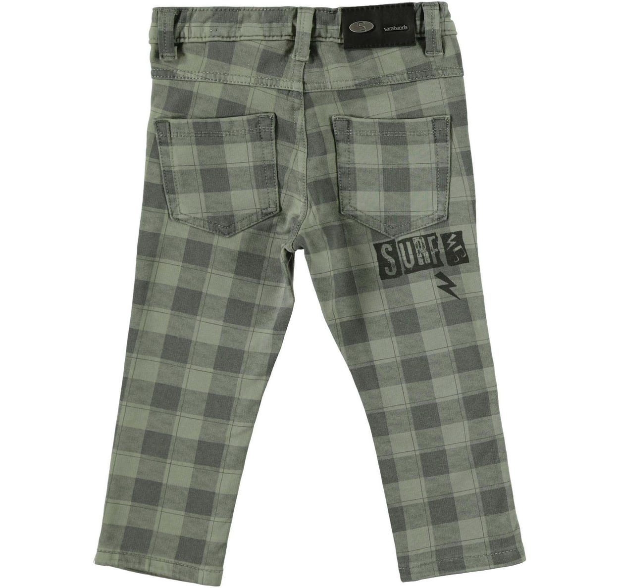 Pantalone a quadri in felpa stretch non garzata effetto delavato per  bambino da 6 mesi a 7 anni Sarabanda - PANTALONI - Bambino - Sarabanda