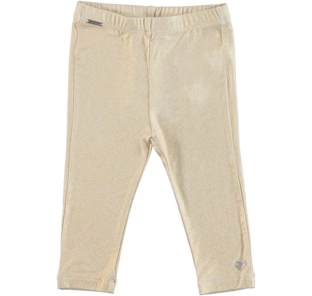 Leggings laminati con luccicante cuore di strass per bambina da 6 mesi a 7  anni Sarabanda - PANTALONI - Bambina - Sarabanda