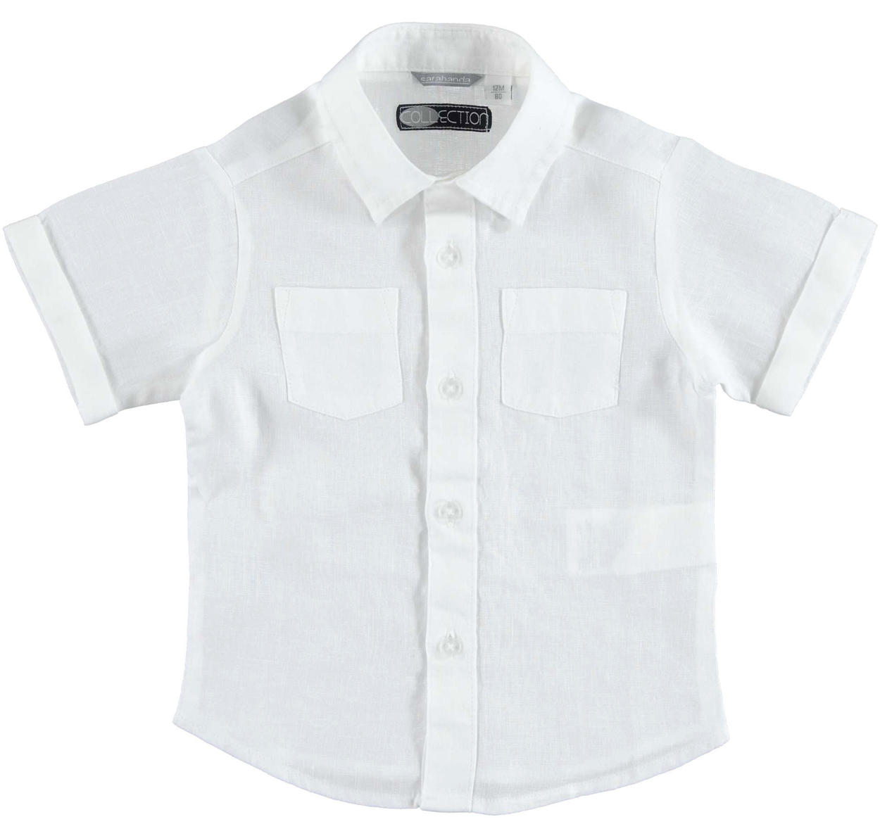Camicia lino manica discount corta