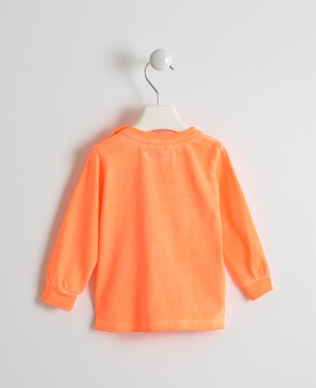 T shirt a manica lunga arancio fluo per bambino da 6 mesi a 7 anni