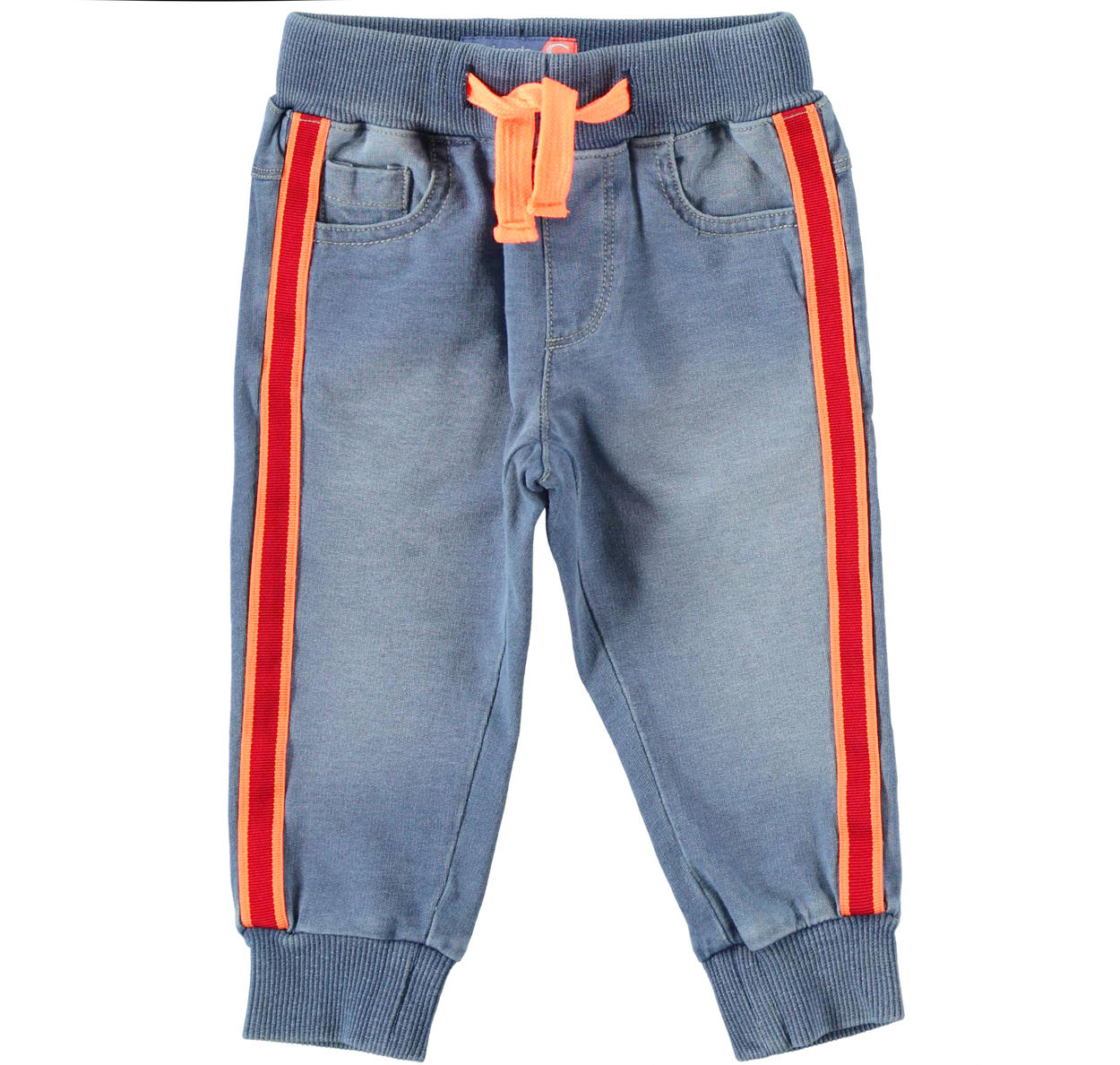 Pantalone in felpa effetto denim per bambino da 6 mesi a 7 anni