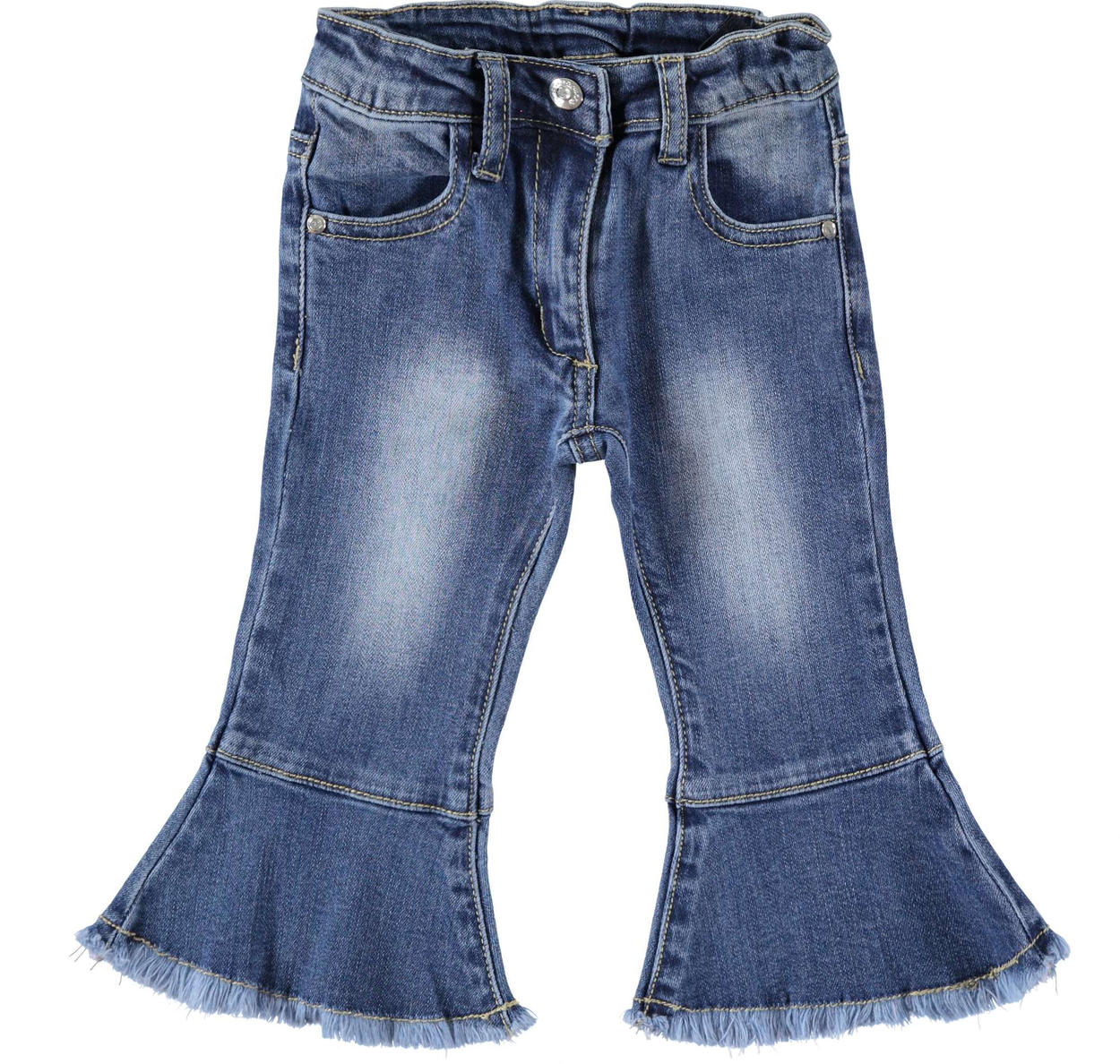 Pantalone corto in denim maglia con toppe per bambino da 6 mesi a 7 anni  Sarabanda - PANTALONI - 6-36 Mesi - Bambino