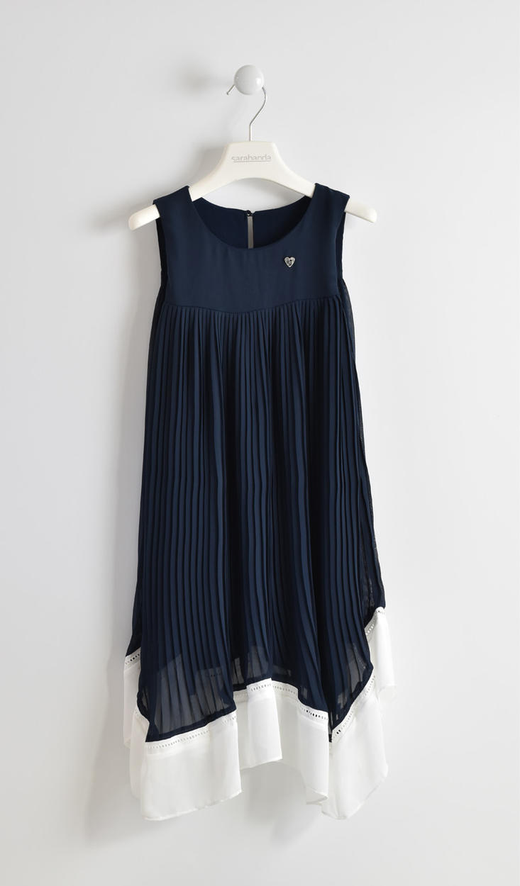Vestito cerimonia in voile plissettato con taglio stile impero per bambina  da 6 a 16 anni Sarabanda - Miniconf Shop