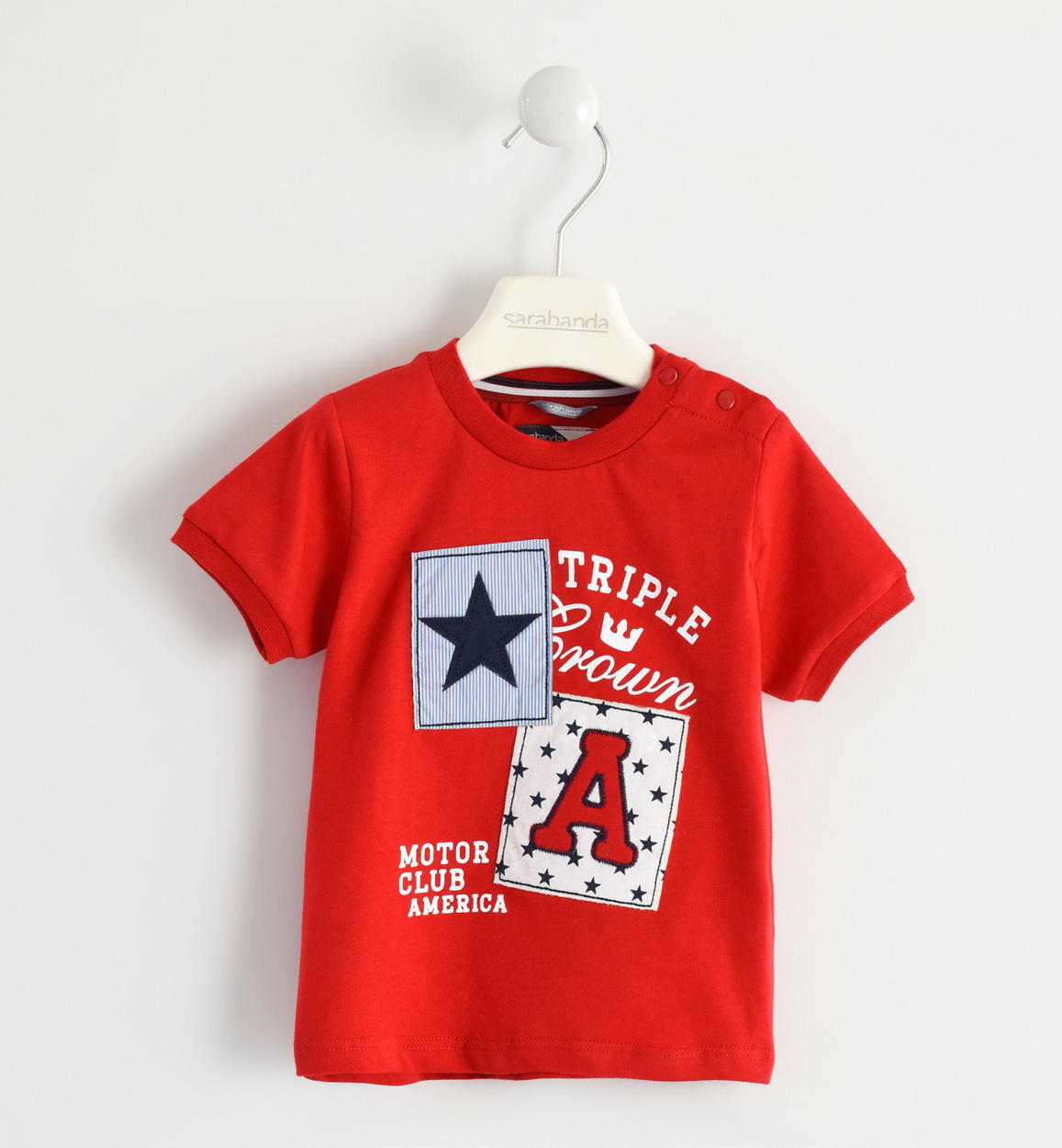 T-shirt 100% cotone grafica con toppe per bambino da 6 mesi a 7 anni  Sarabanda - T-SHIRT & POLO - Bambino - Sarabanda