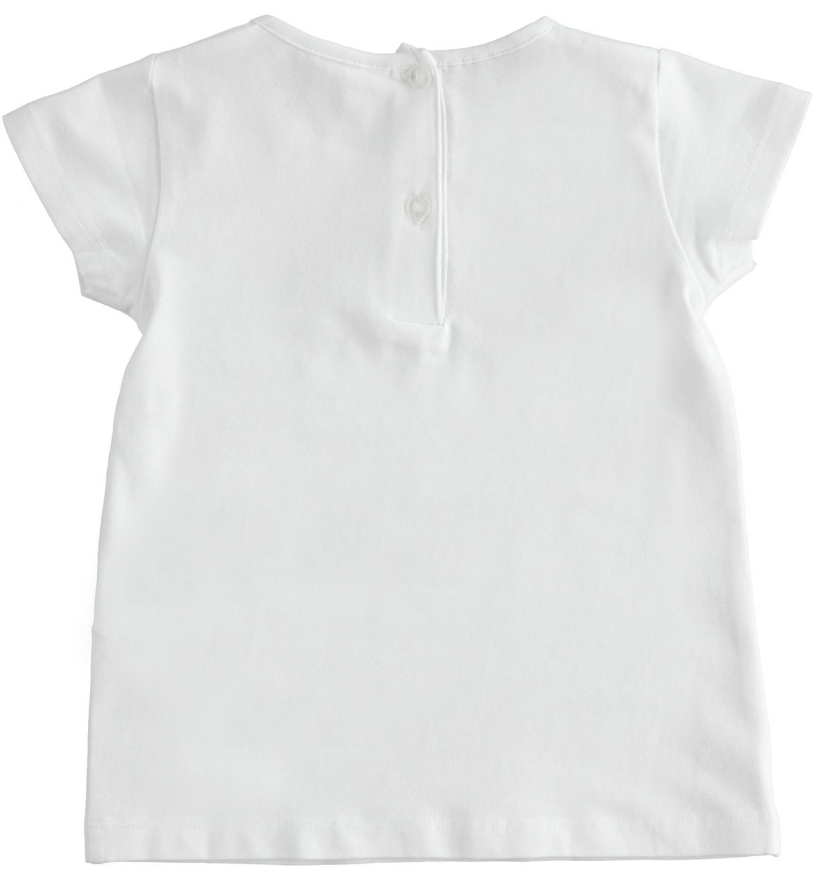 T-shirt bambina con strass BIANCO-0113 - 1491476900