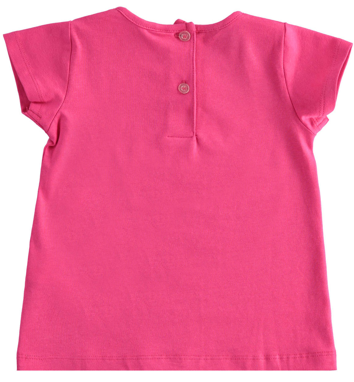 T-shirt bambina con strass FUXIA-2445 - 1491476900