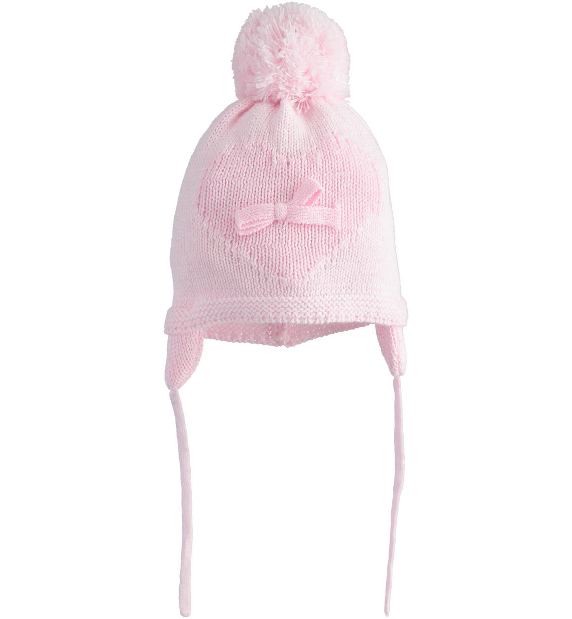 Cappello modello cuffia per neonata in tricot con paraorecchie da 0 a 24  mesi Minibanda - Miniconf Shop
