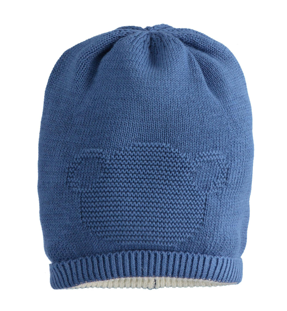 Cappello neonato modello cuffia 100% cotone ricamo orsetto da 0 a 24 mesi  Minibanda