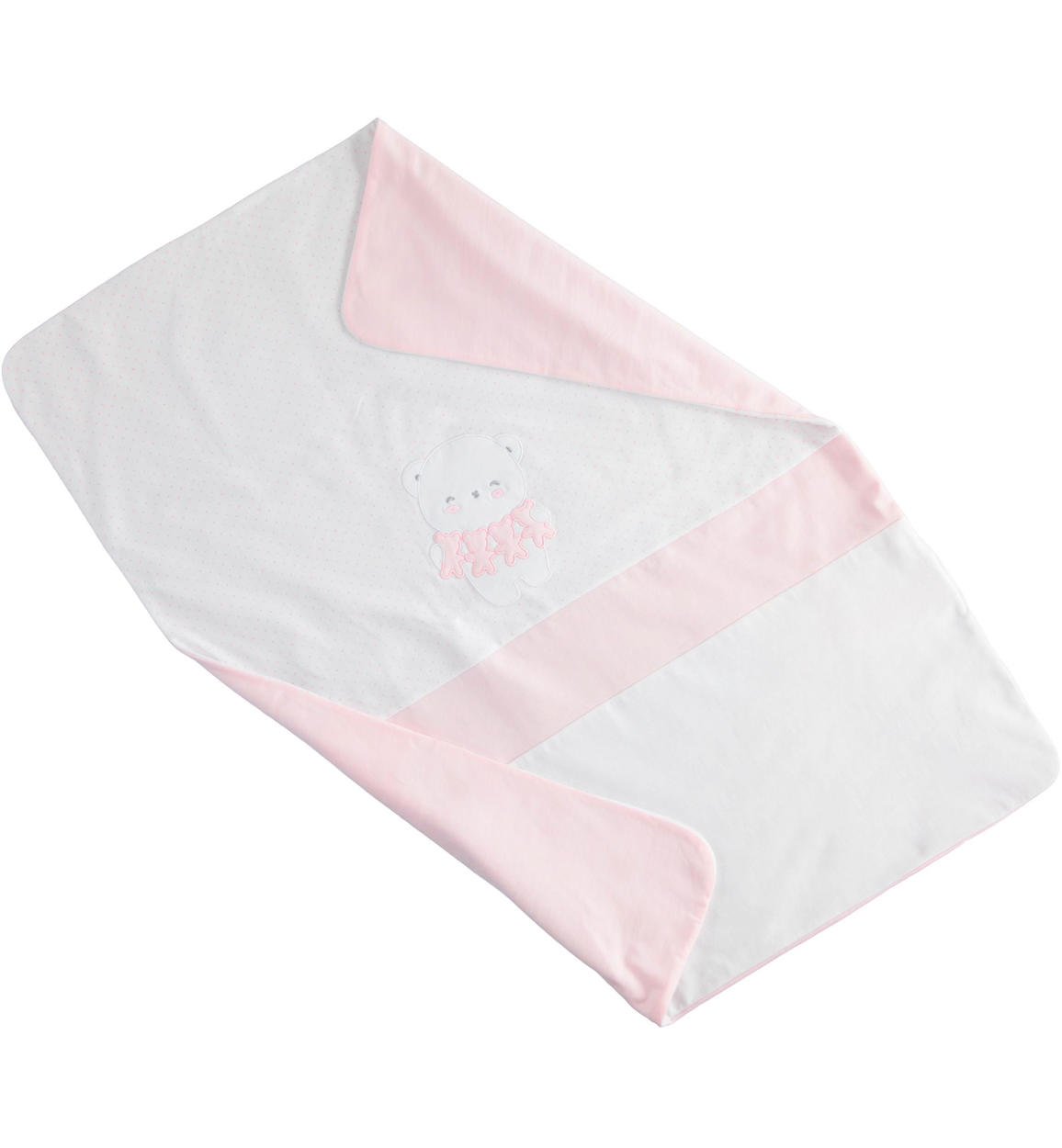 Copertina neonato 100% cotone organico modello unisex ROSA Minibanda