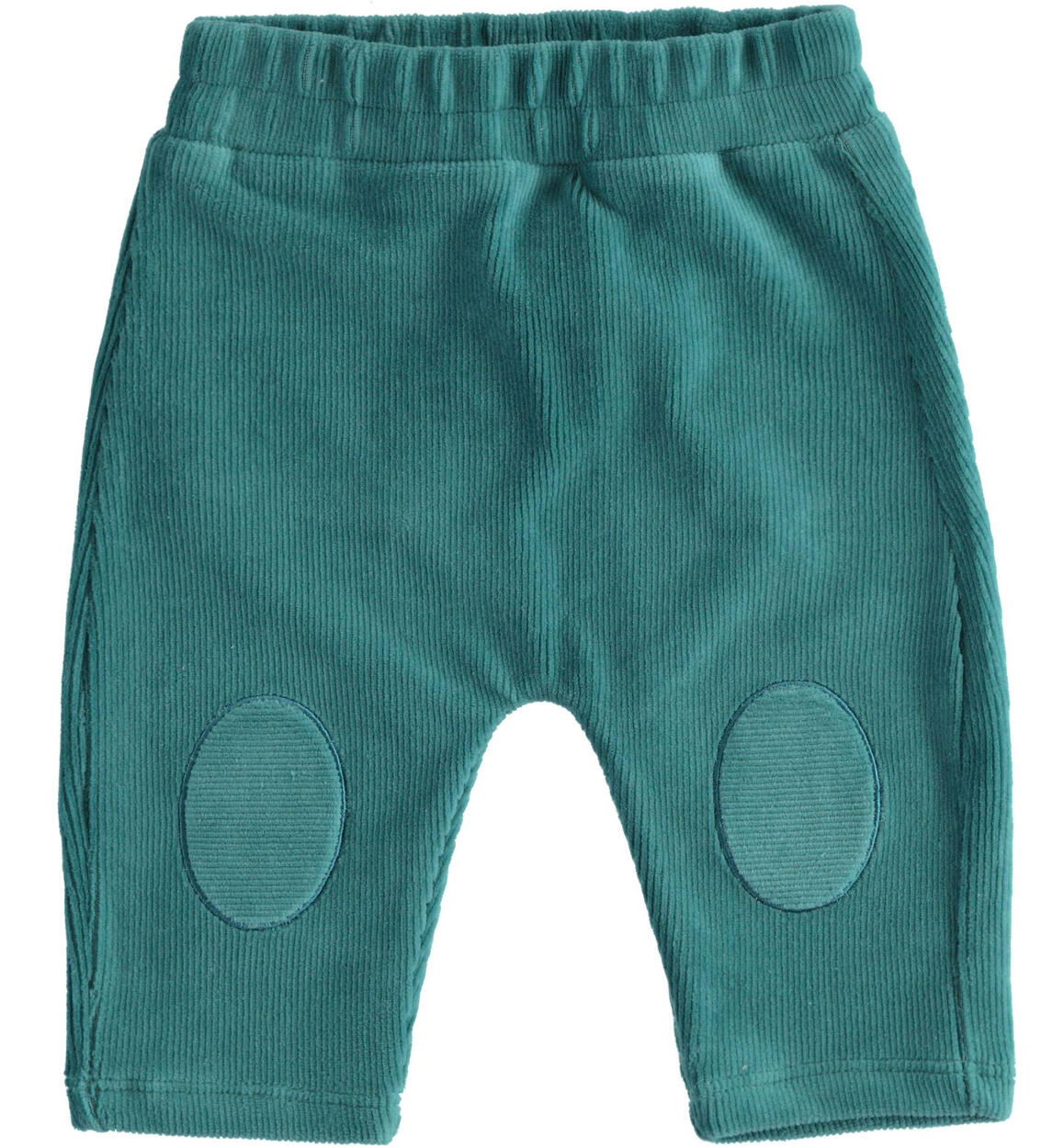 Pantaloni neonato finte toppe BLU Minibanda