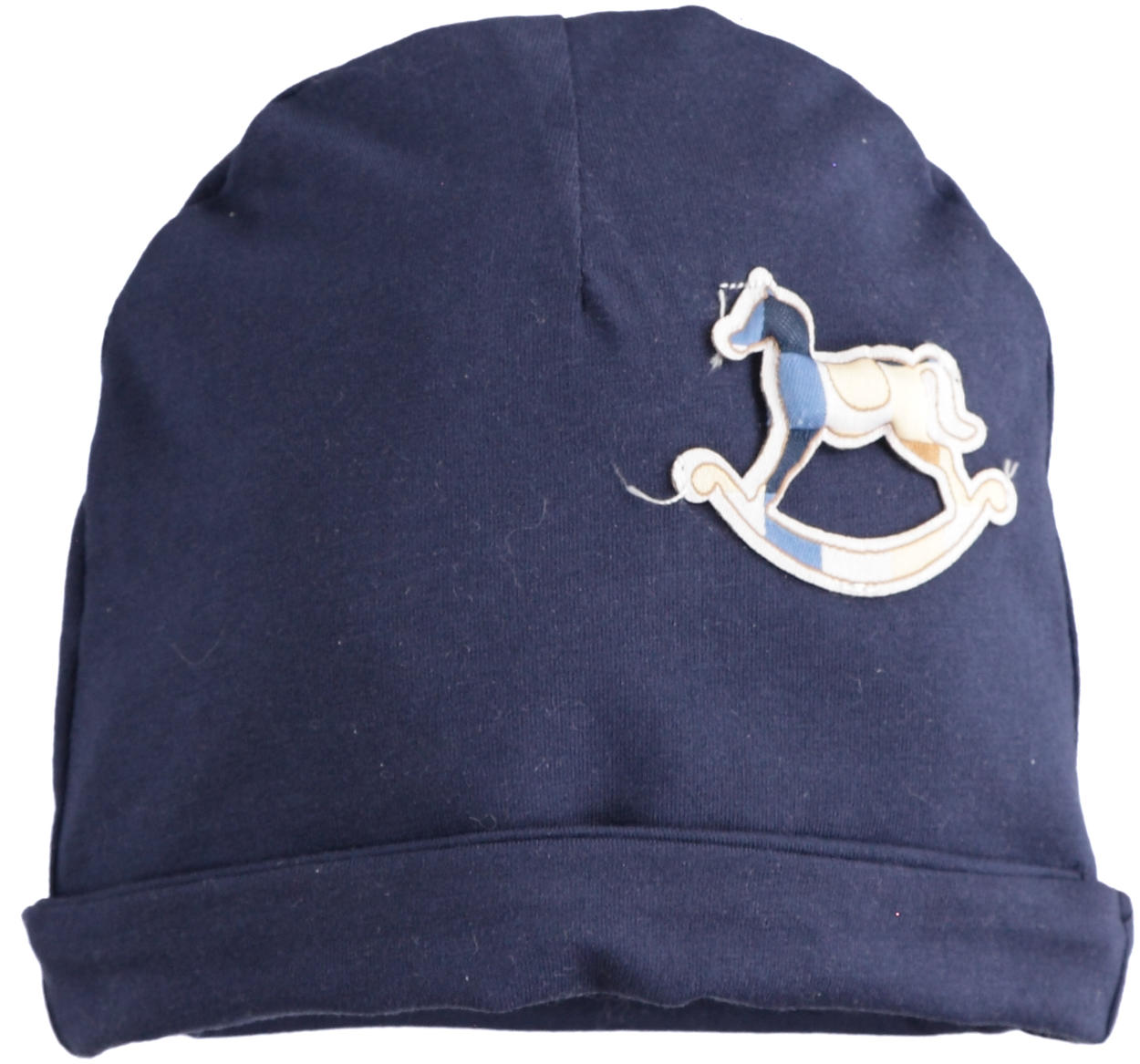 Cappellino in morbidissimo cotone stretch di colore blu per neonato da 0 a  24 mesi Minibanda - Miniconf Shop