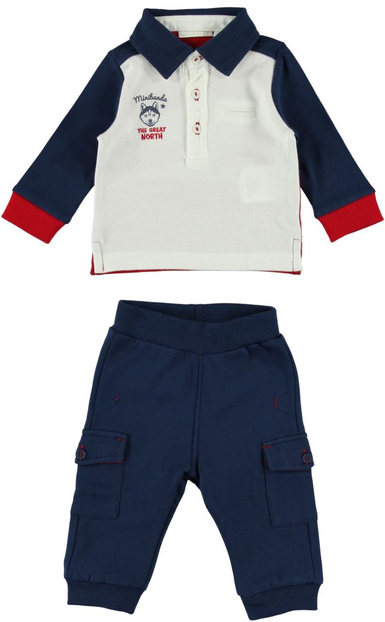 Completo sportivo per neonato 100% in cotone per bambino da 0 a 18 mesi  Minibanda - TUTE \u0026 COMPLETI - 0-18 Mesi - Bambino