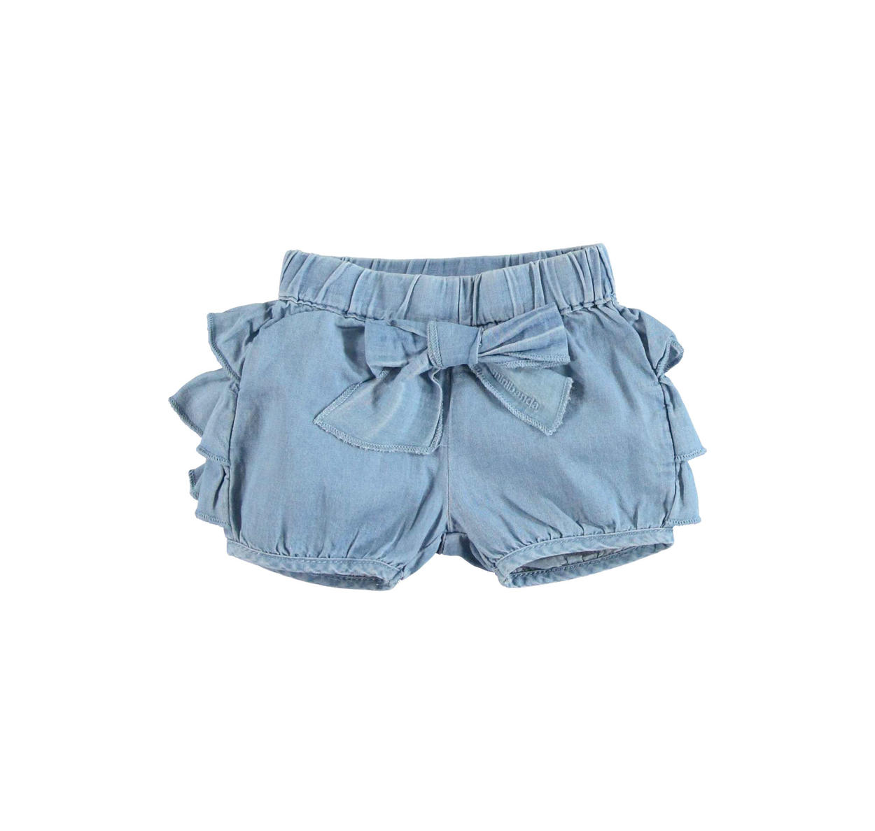 Short denim 100% cotone con balze per neonata da 0 a 24 mesi Minibanda -  PANTALONI - 6-36 Mesi - Bambina