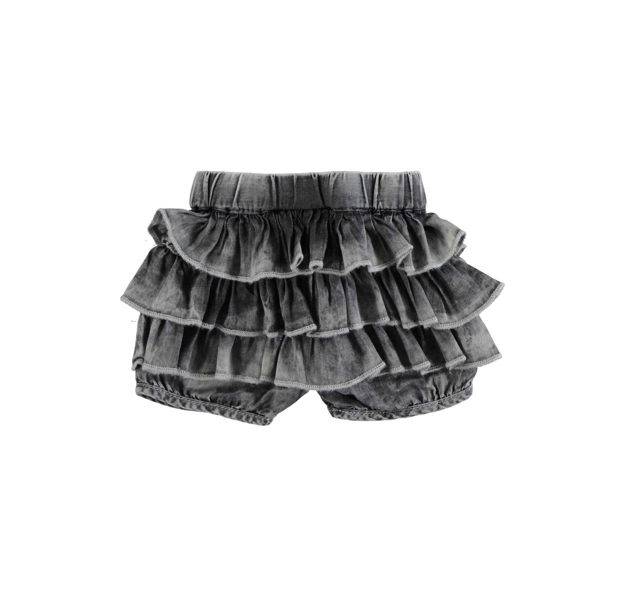 Short denim 100% cotone con balze per neonata da 0 a 24 mesi Minibanda -  PANTALONI - 6-36 Mesi - Bambina